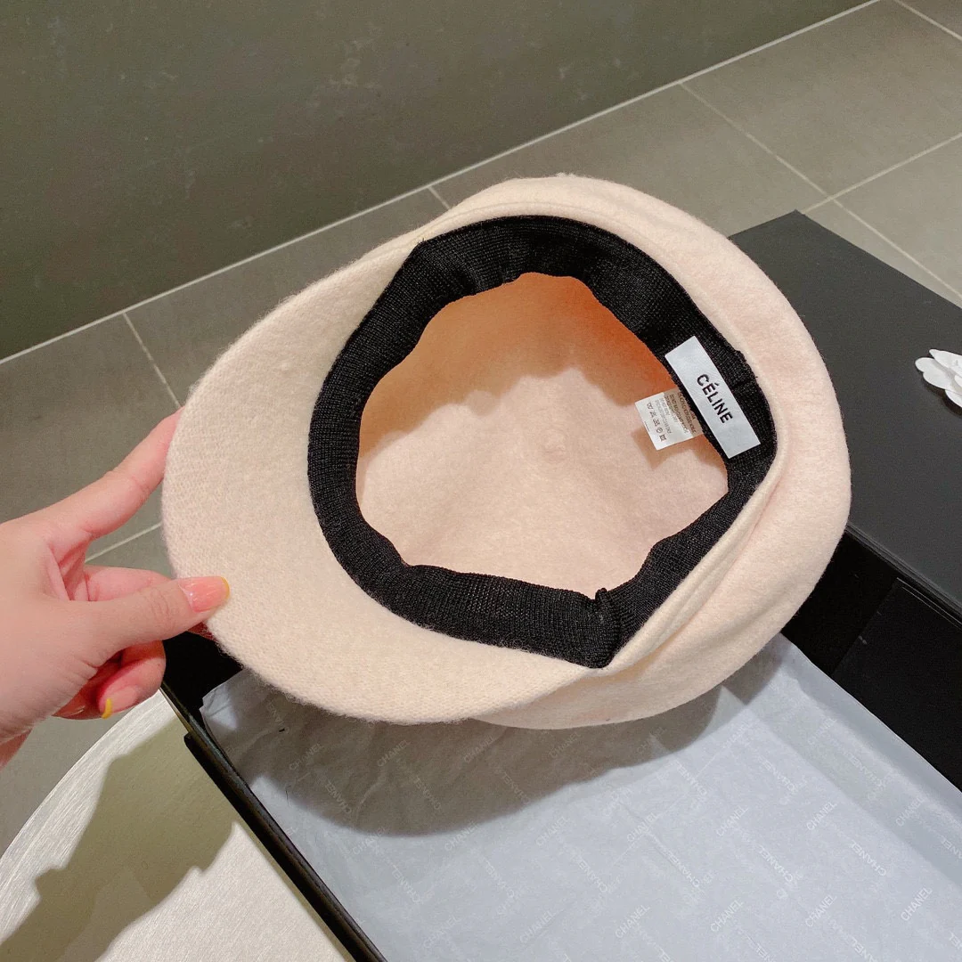 Шерстяной берет Celine - белый