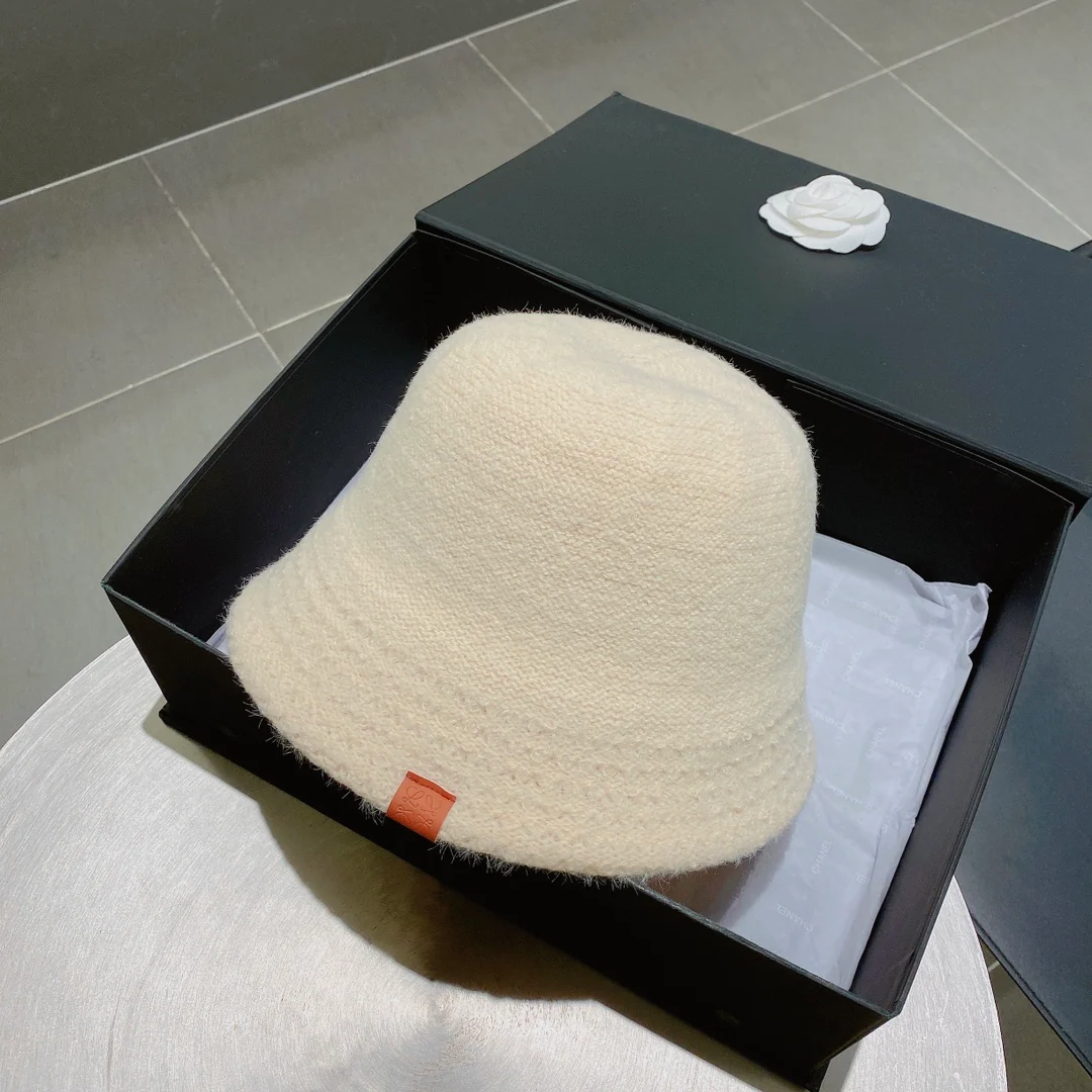 Lolway - Вязаная рыбацкая шапка - Белая