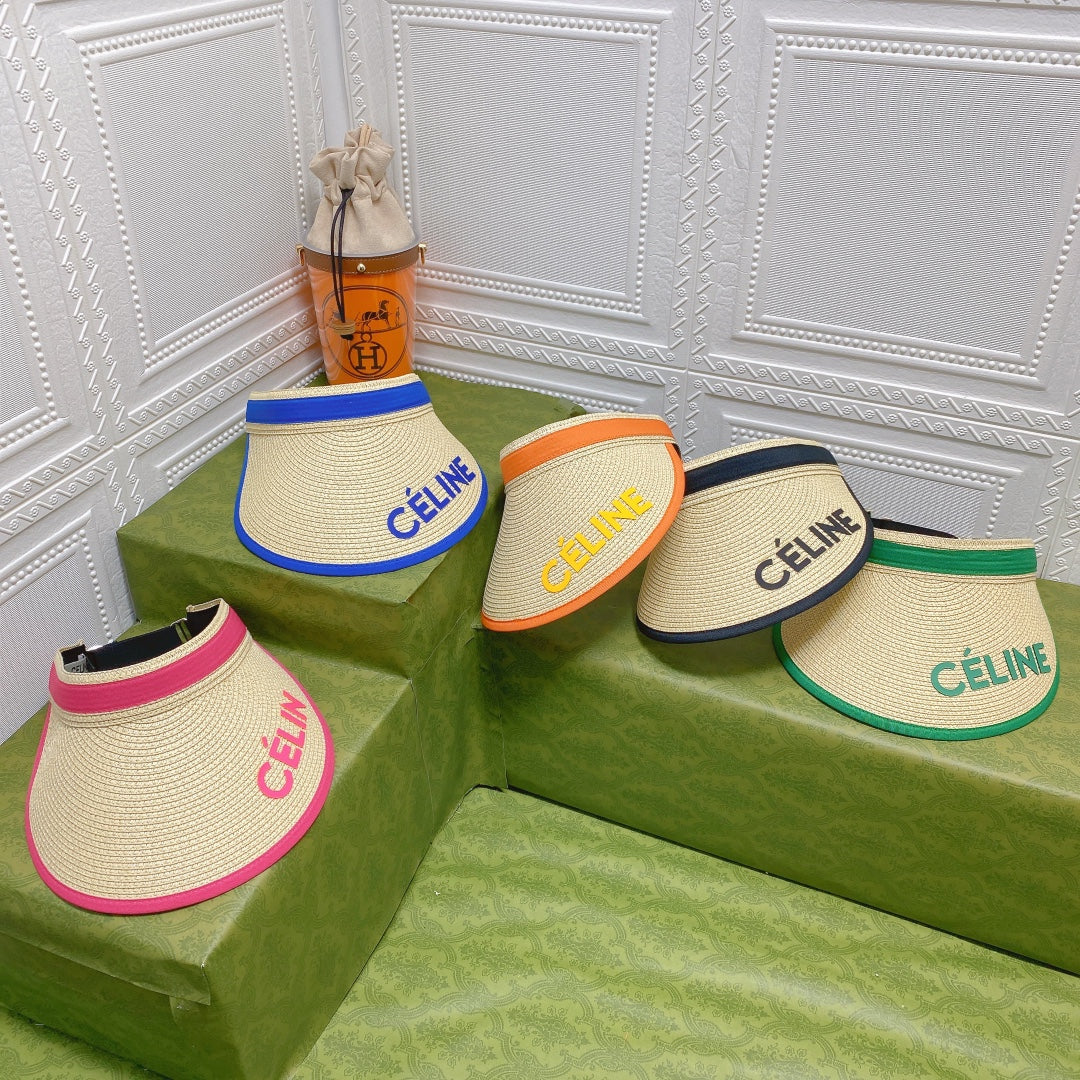 Соломенная шляпа от солнца Celine с открытым верхом - изображение из коллекции