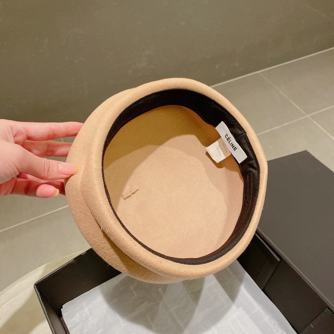 Селин - Шерстяной берет - Абрикосовый