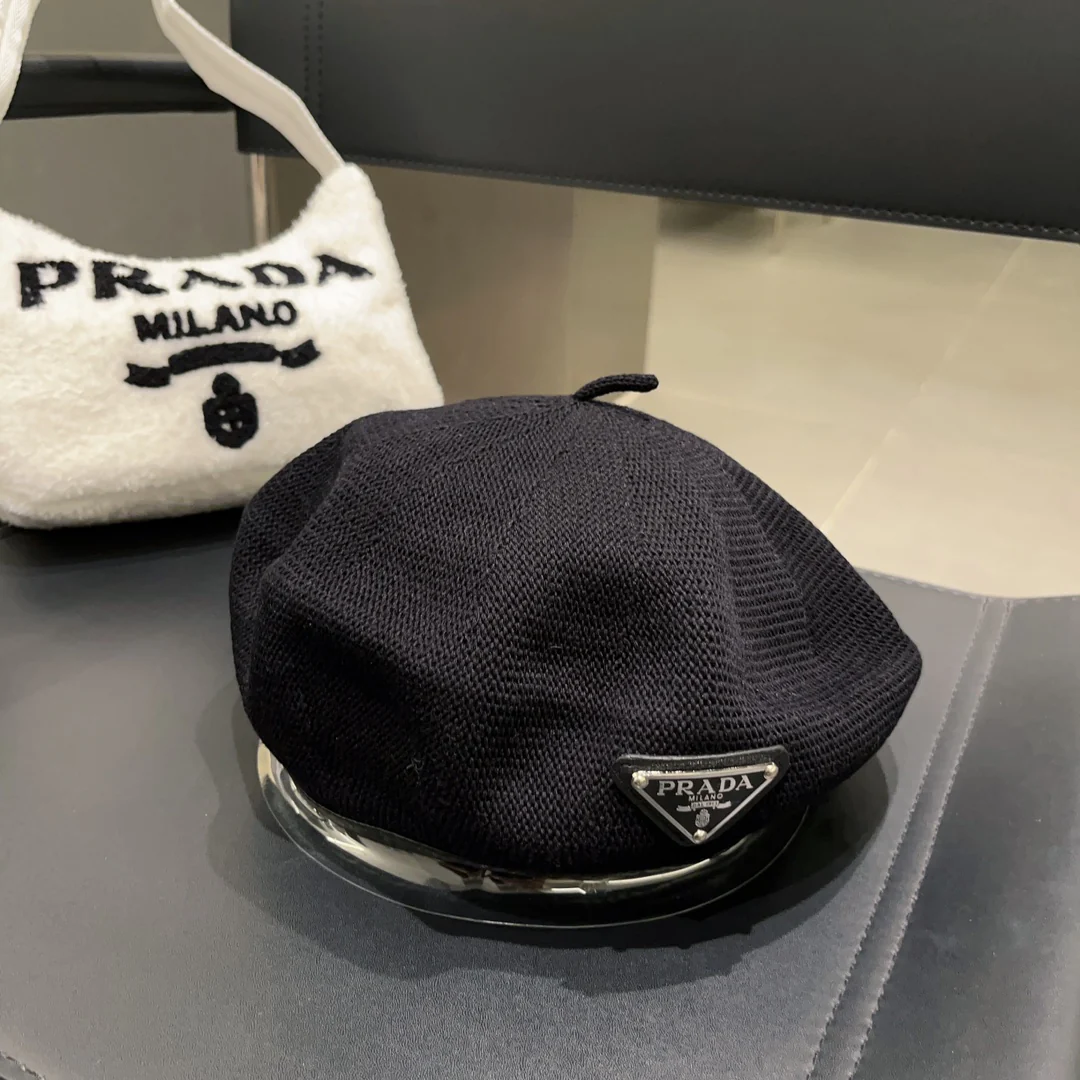 Prada - Вязаный берет - Черный - 1