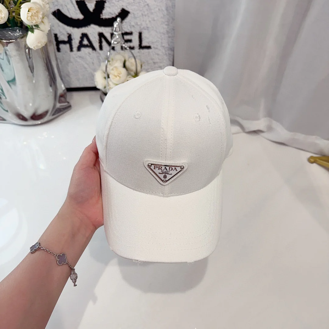 Prada - Хлопковая кепка - Белая