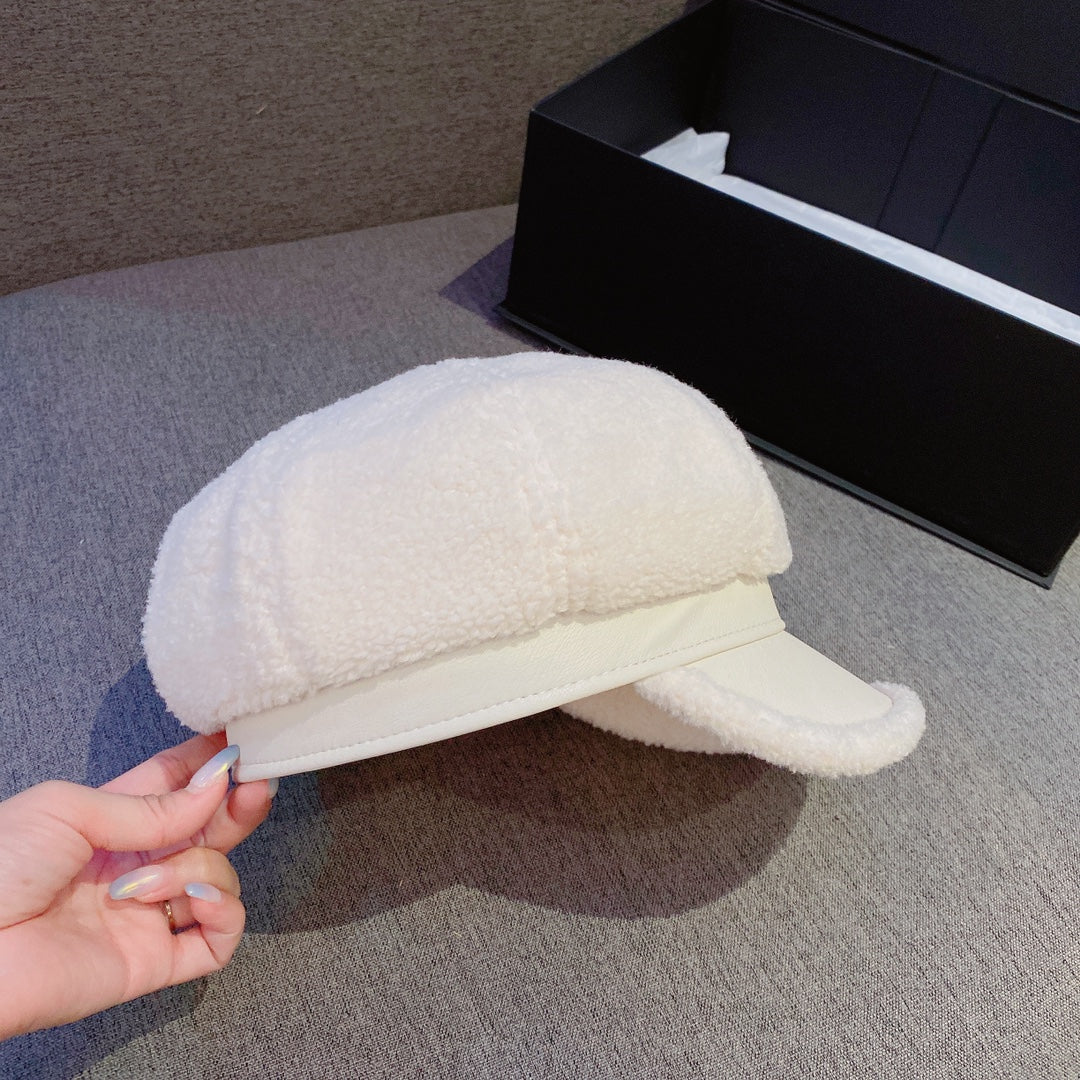 Берет Miu Miu из овечьей шерсти - белый