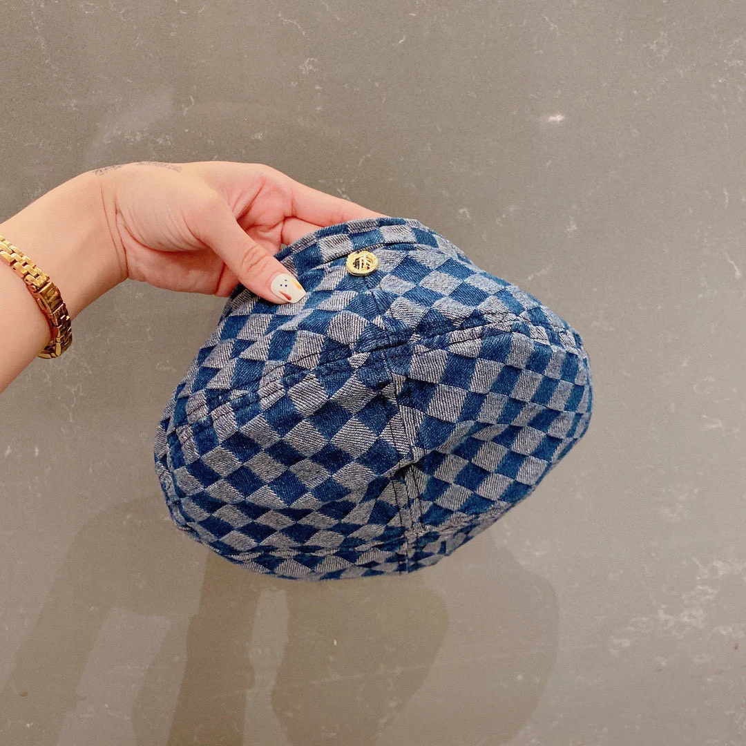 LV - Клетчатый берет - Синий