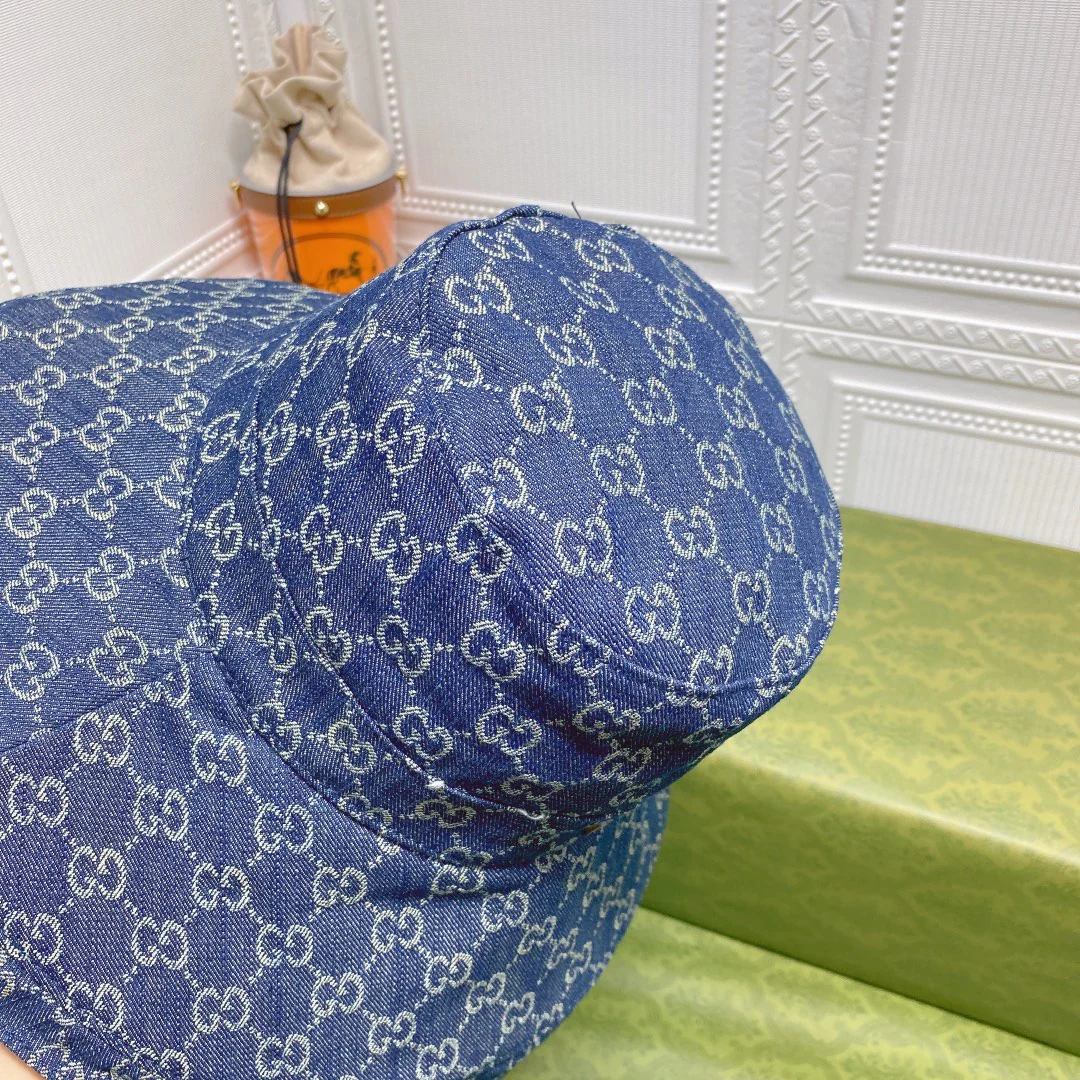 Классическая джинсовая панама Gucci с монограммой