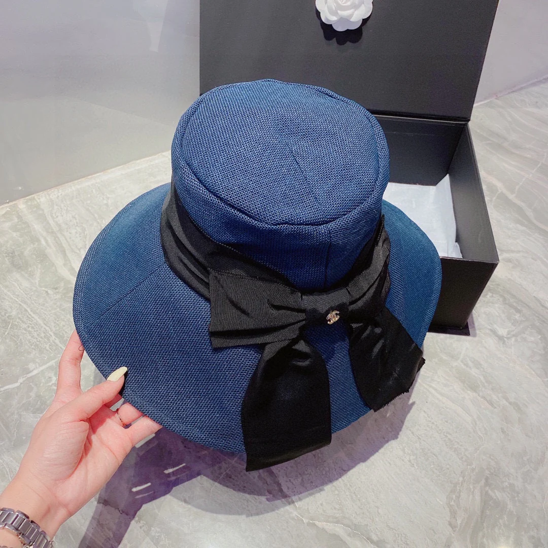 Chanel - Большая шляпа от солнца с бантом - 1