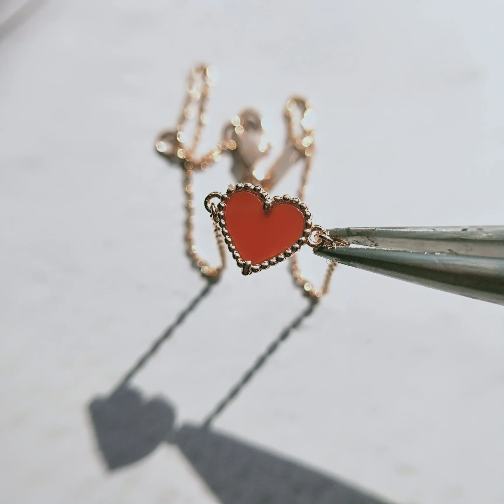 VCA - Красное сердце - Браслет - Колье - Серьги