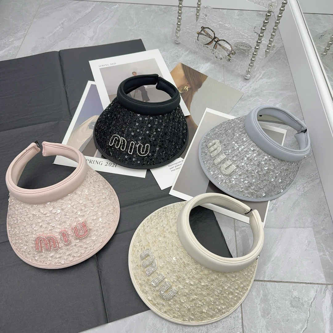 Miu Miu - Солнцезащитная шляпа с пайетками