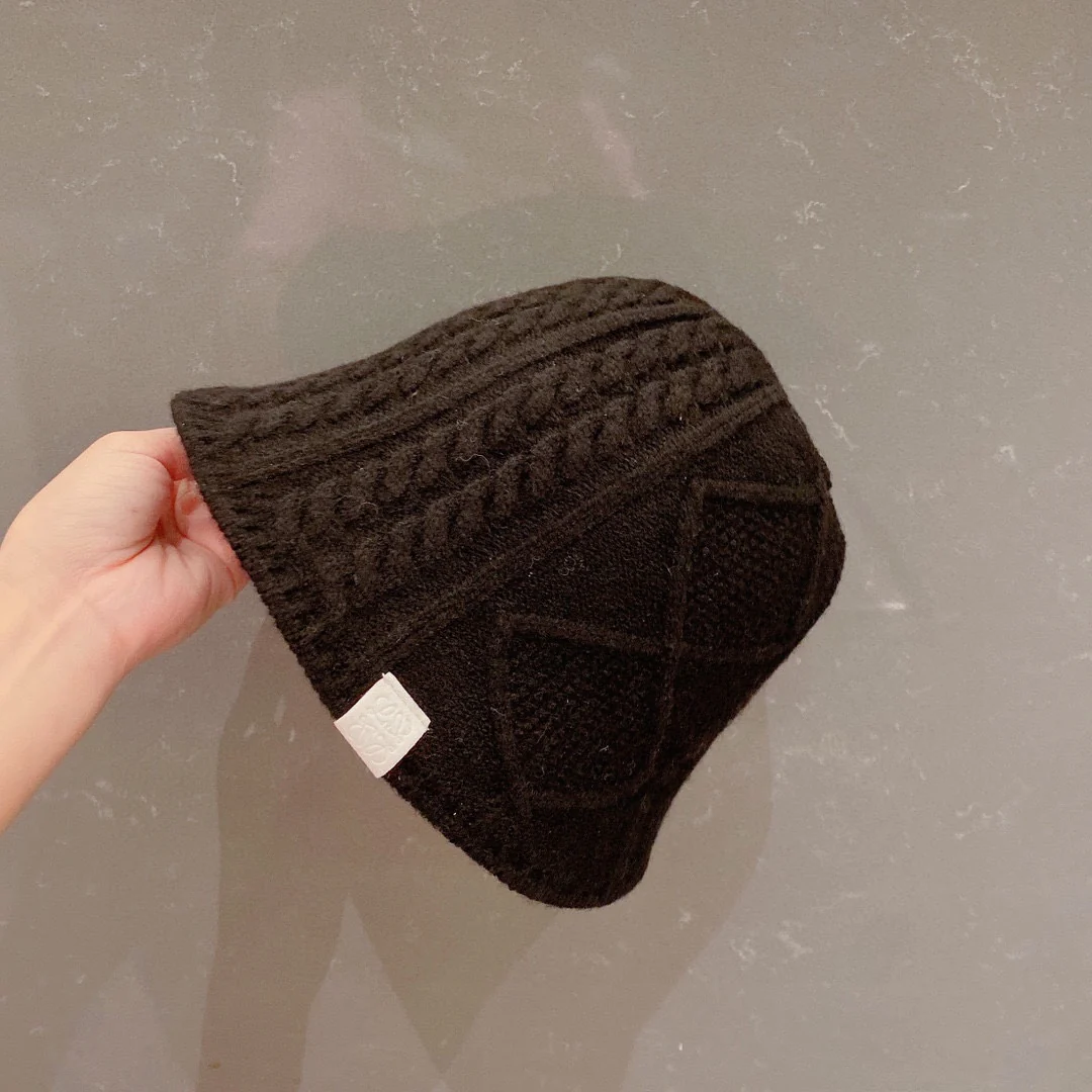 Лолвей - Шерстяная рыбацкая шляпа - Черная