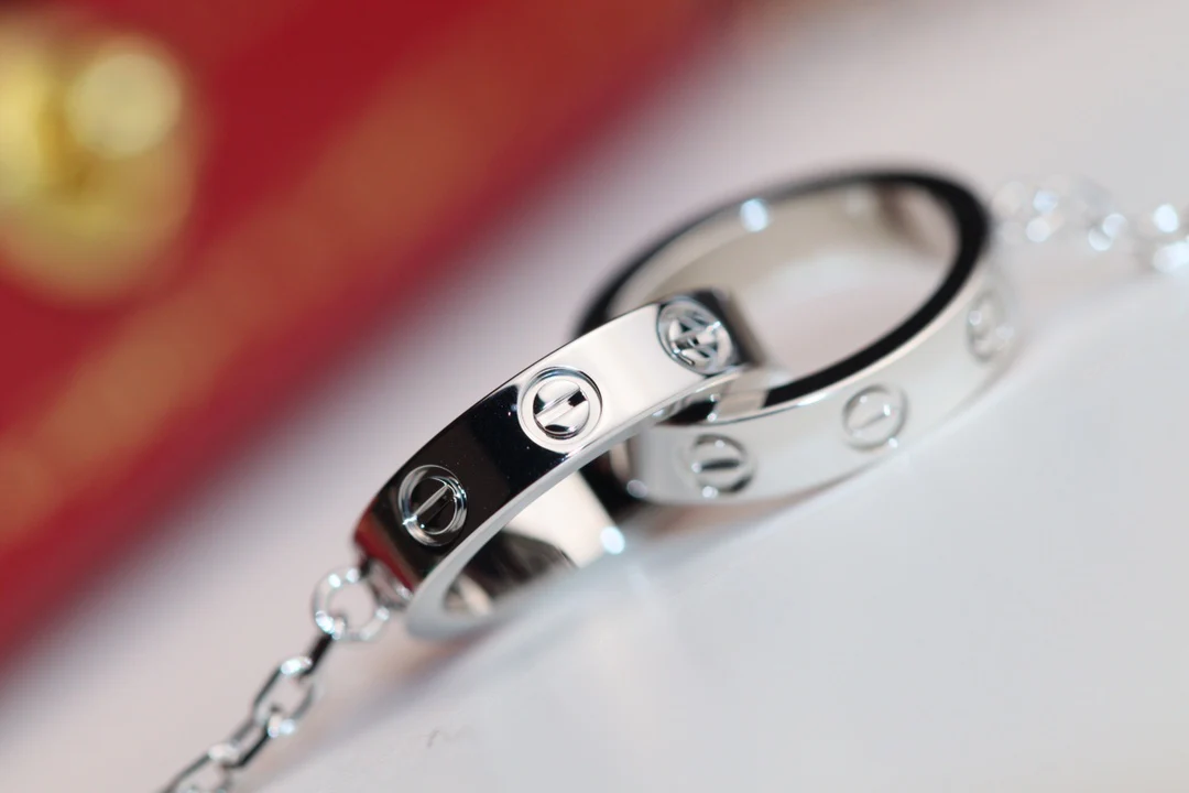 Колье Cartier Love - белое золото - без бриллиантов