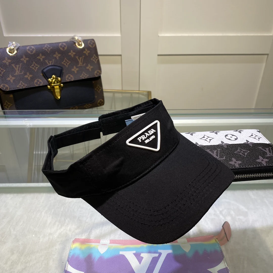 Prada - Классический стиль - Солнцезащитная шляпа с открытым париком