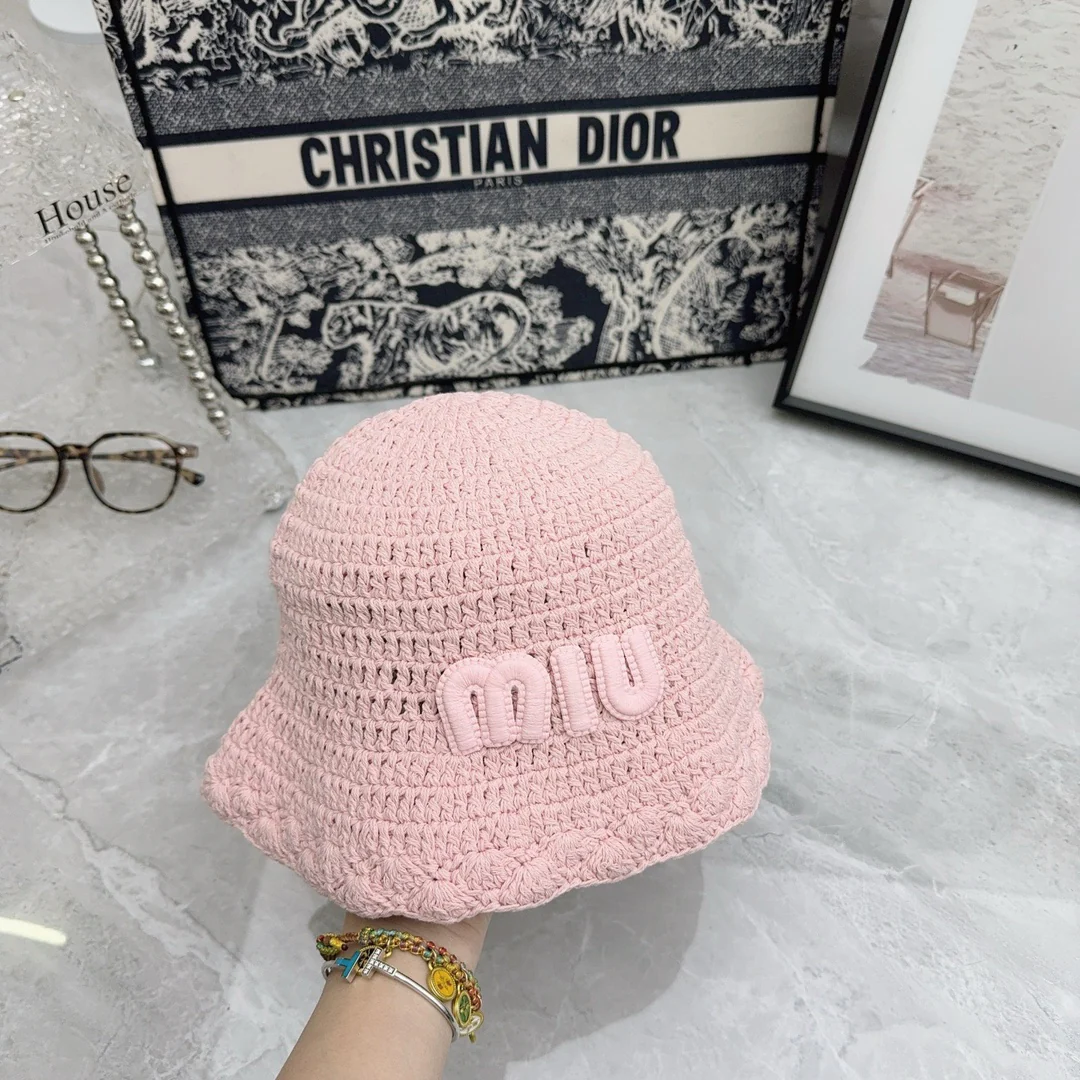 Miu Miu - Плетеная рыбацкая шляпа