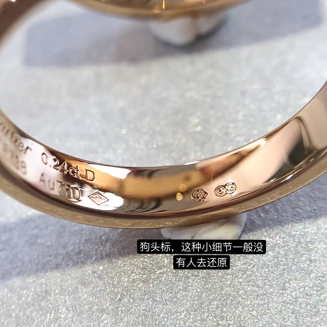 Кольцо Cartier Love Solitaire — розовое и белое золото