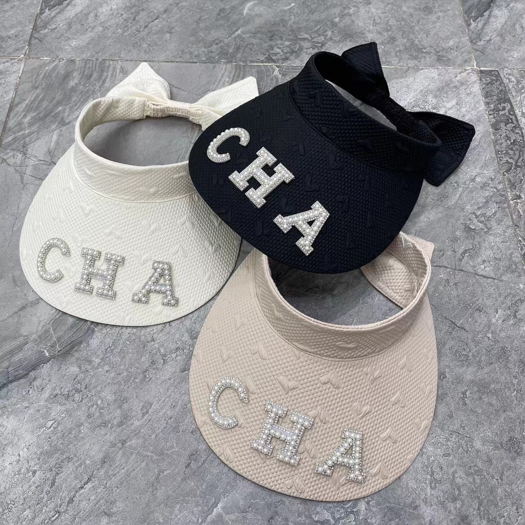 Соломенная шляпа Chanel с жемчужными стразами и открытым верхом — 3 цвета