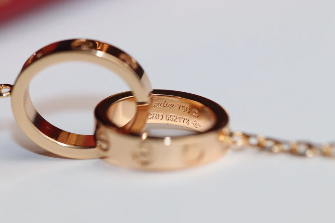 Колье Cartier Love - Розовое золото - Белое золото - Без бриллиантов