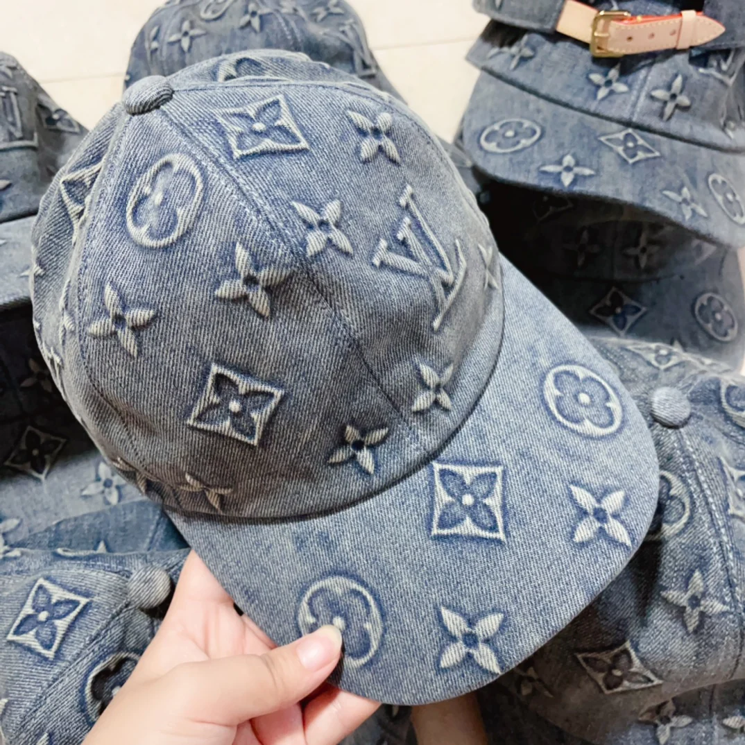 LV - Новая джинсовая бейсболка в стиле ретро