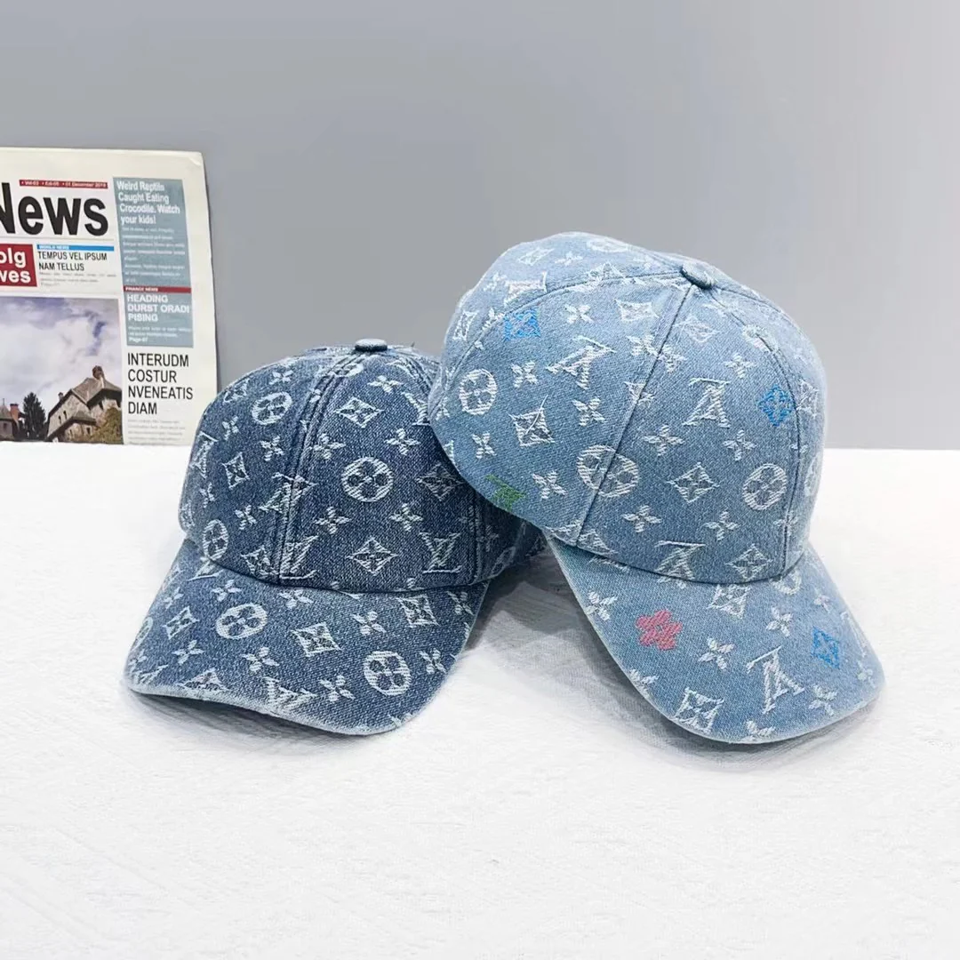 LV - Новая джинсовая бейсболка с монограммой