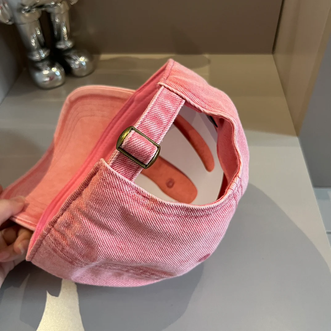 Celine - Бейсболка из выстиранного денима - Розовая