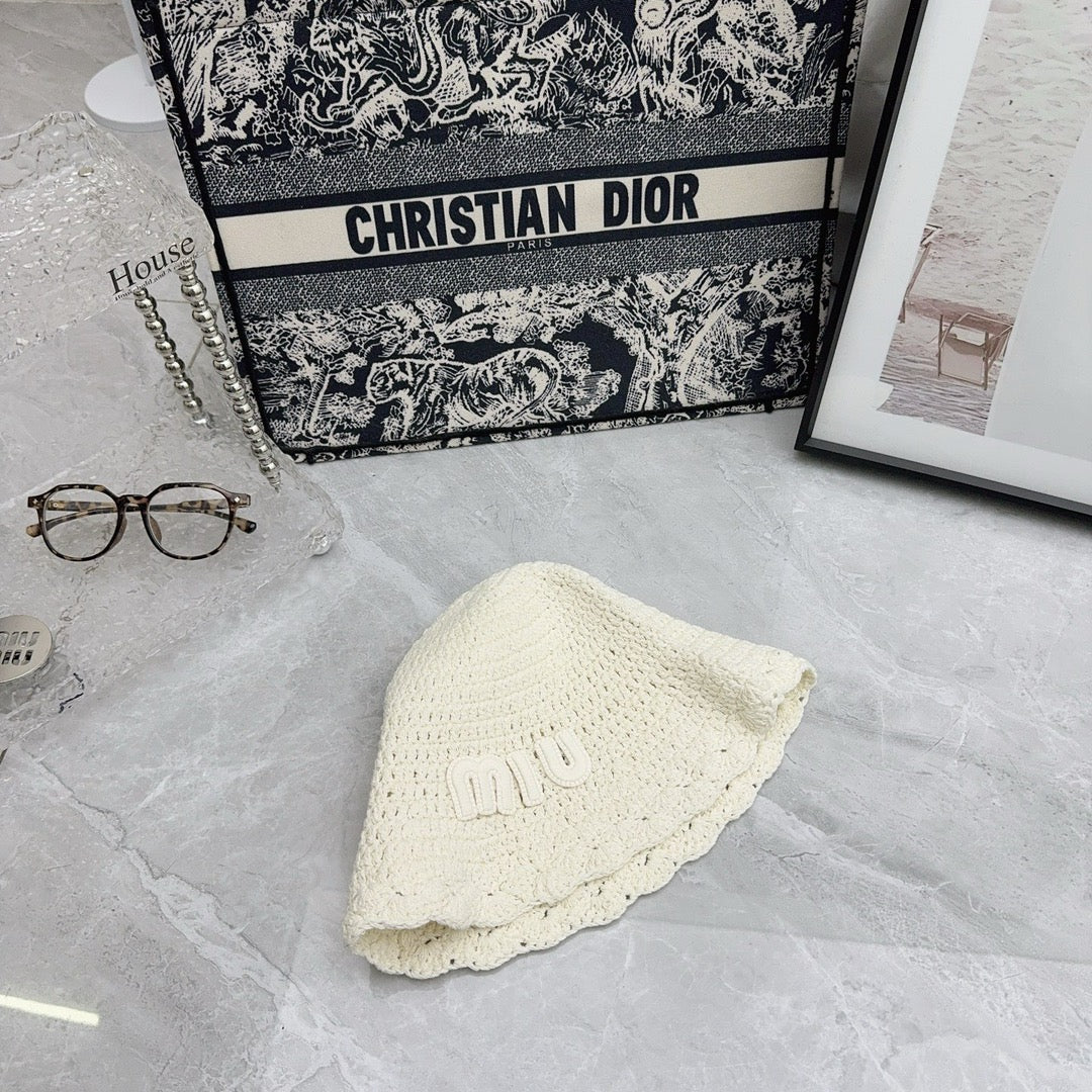 Miu Miu - Плетеная рыбацкая шляпа