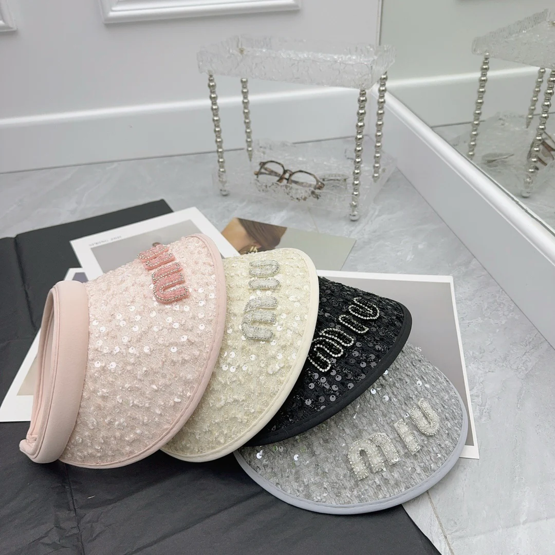 Miu Miu - Солнцезащитная шляпа с пайетками