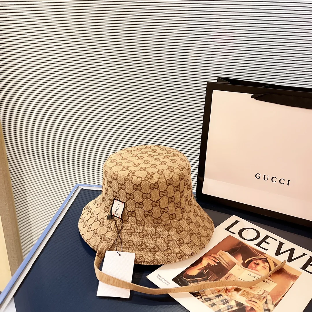 Панама Gucci с монограммой (такая же, как в бутиках) - двусторонняя