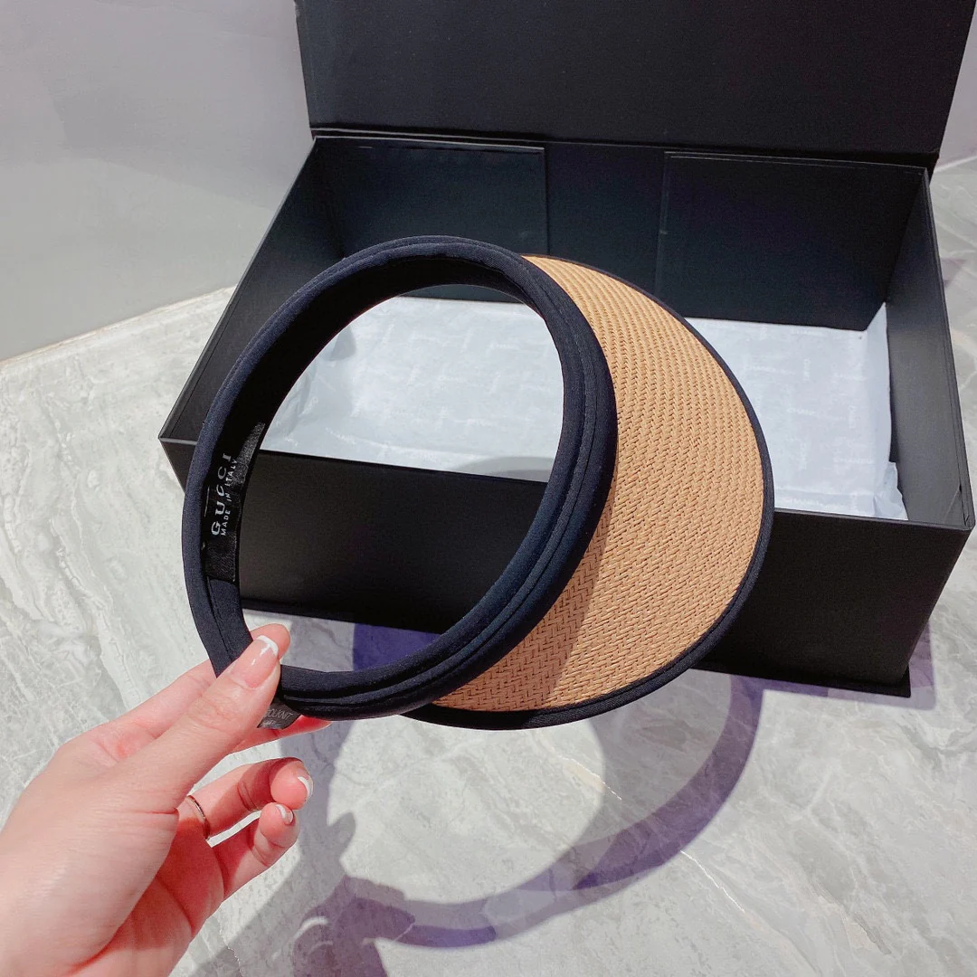 Солнцезащитная шляпа Gucci с открытым верхом и повязкой на голову - 1