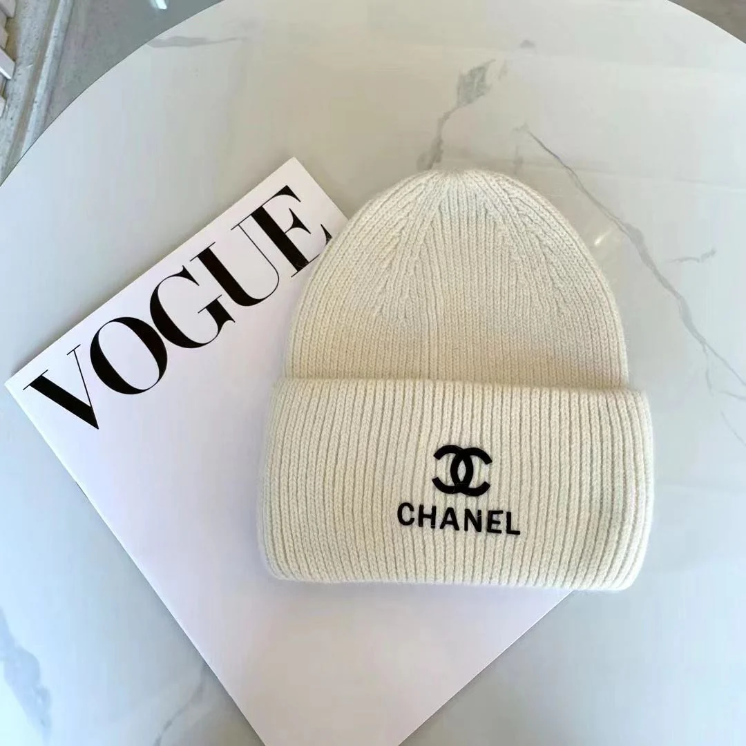 Chanel - Разноцветная вязаная шапка-бини - 3