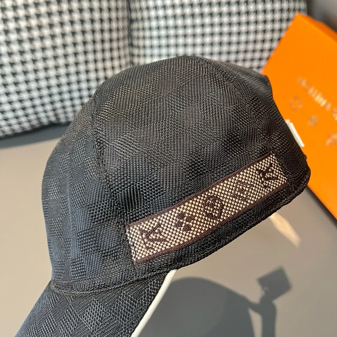 LV - Сдержанная классическая бейсболка с узором Damier - Кофейно-коричневый