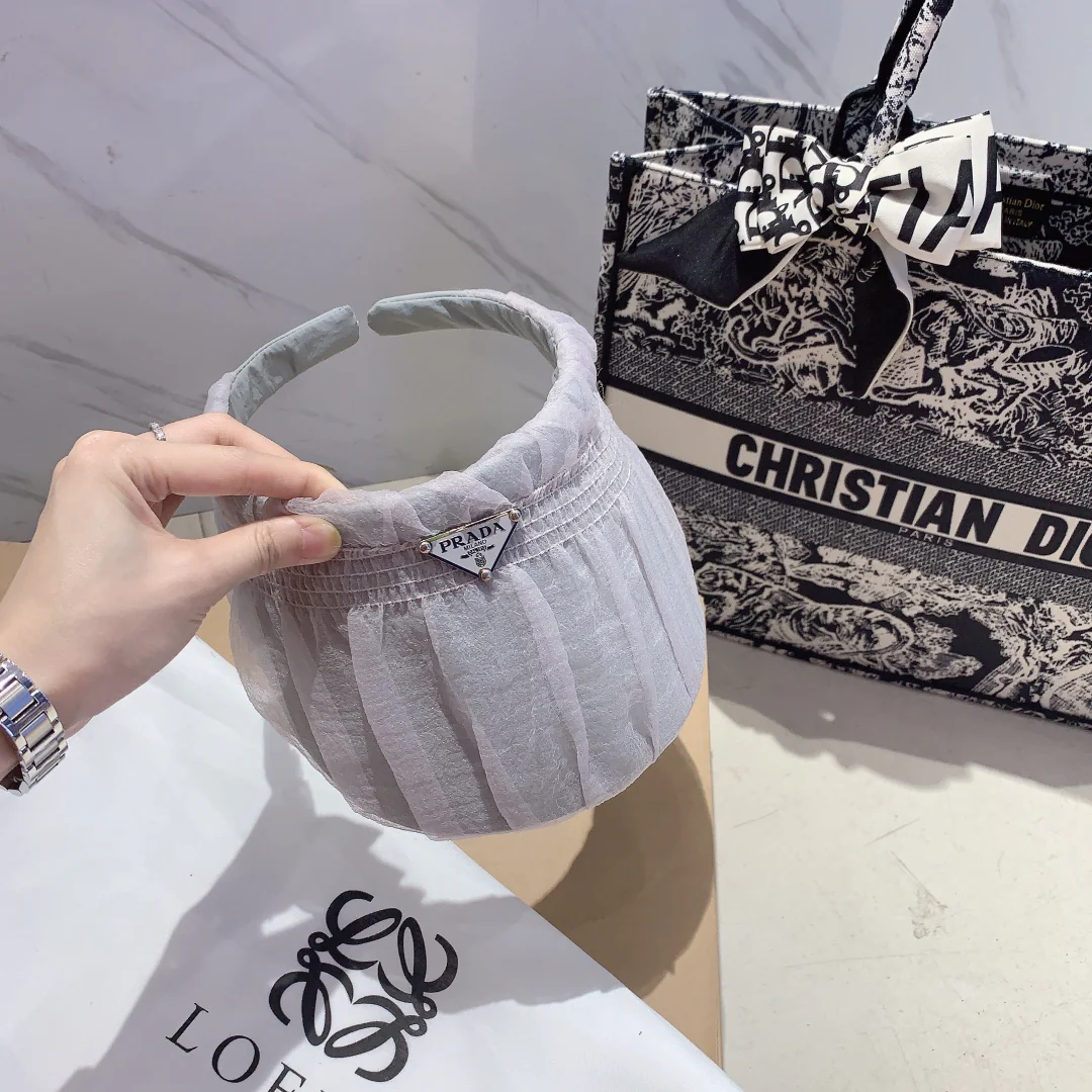 Шифоновая кепка-козырек/солнцезащитная шляпа Prada