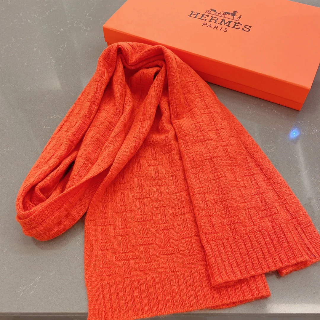 Шерстяная шляпа Hermes - оранжево-красная