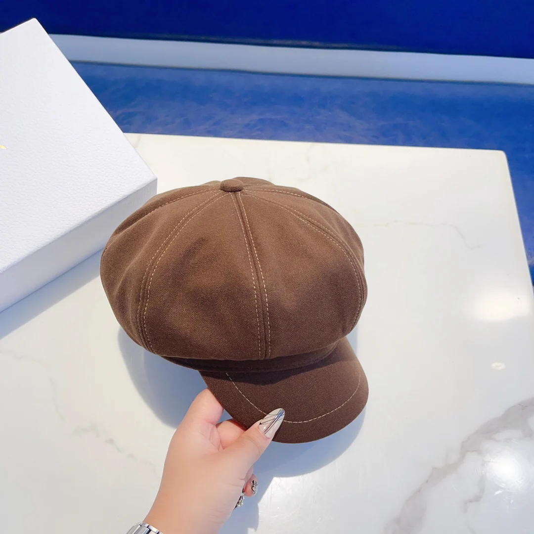 Balenciaga - Восьмиугольный берет - Коричневый