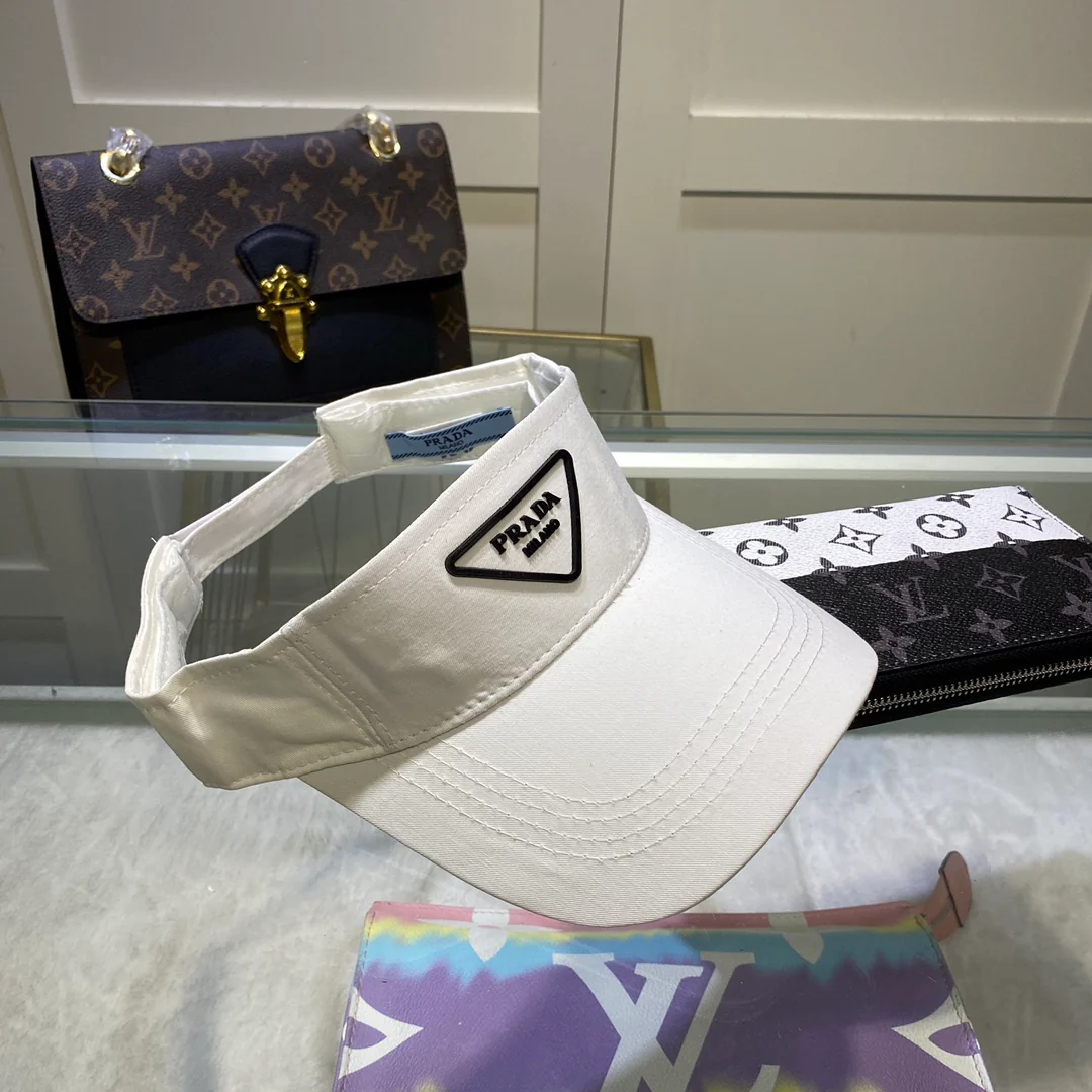 Prada - Классический стиль - Солнцезащитная шляпа с открытым париком