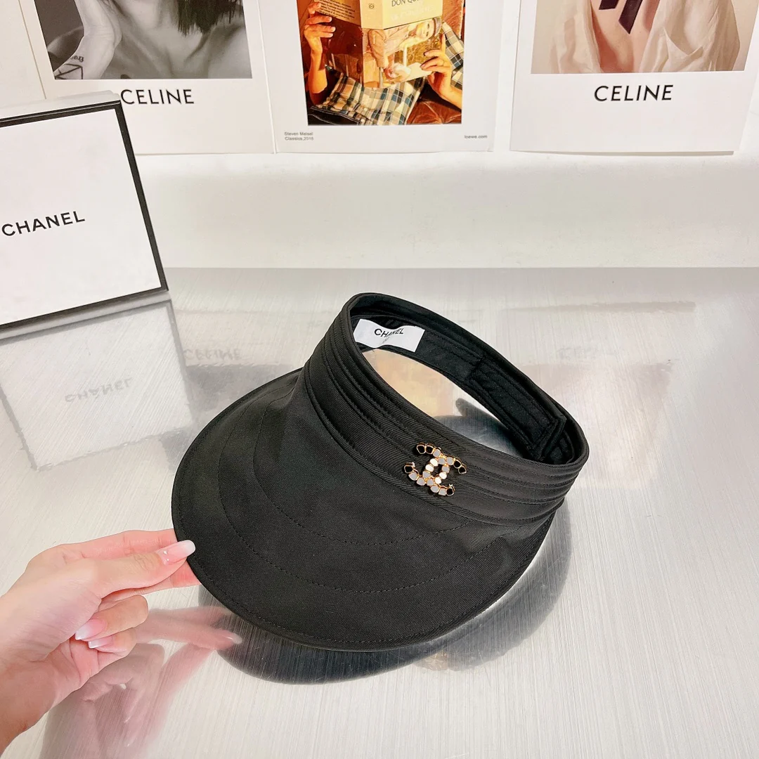 Новинка Chanel 2022 года - Солнцезащитная шляпа - Парик с открытыми губами - Черный