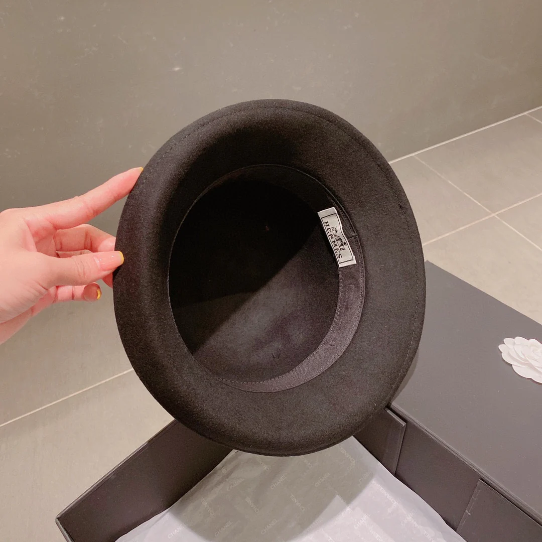 Hermes - Шерстяная панама - Черная