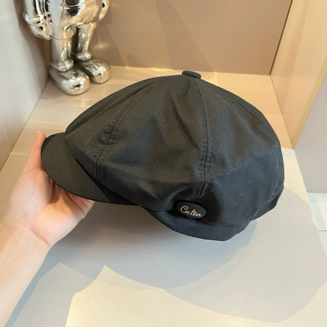 Celine - Восьмиугольная шляпа художника - Черная