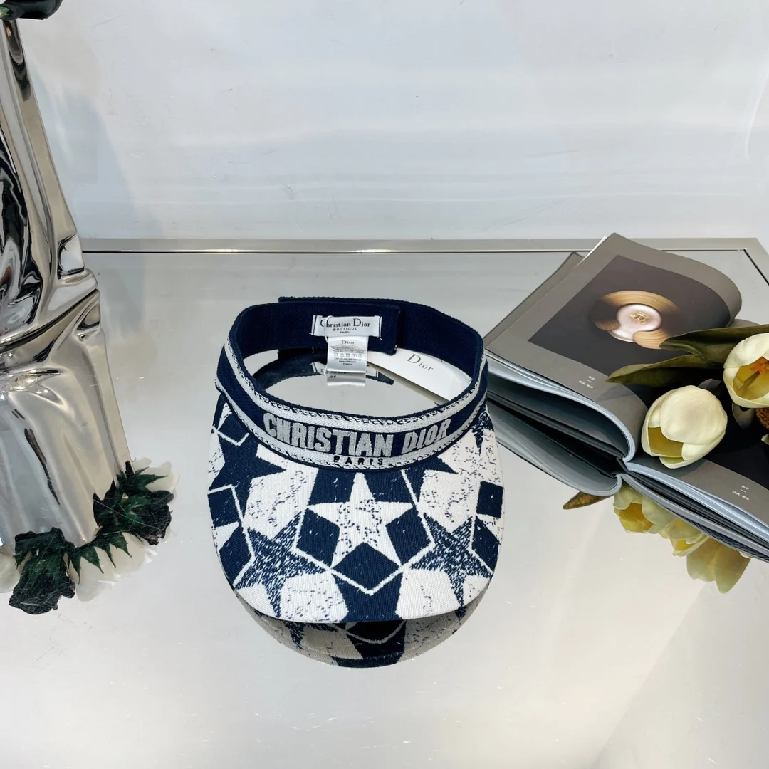 Dior - Солнцезащитная шляпа в форме звезды - Козырек - Синий