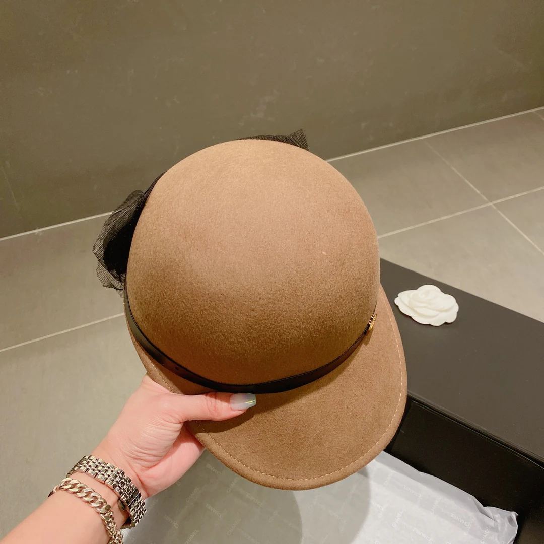 Шерстяная бейсболка Gucci — коричневая