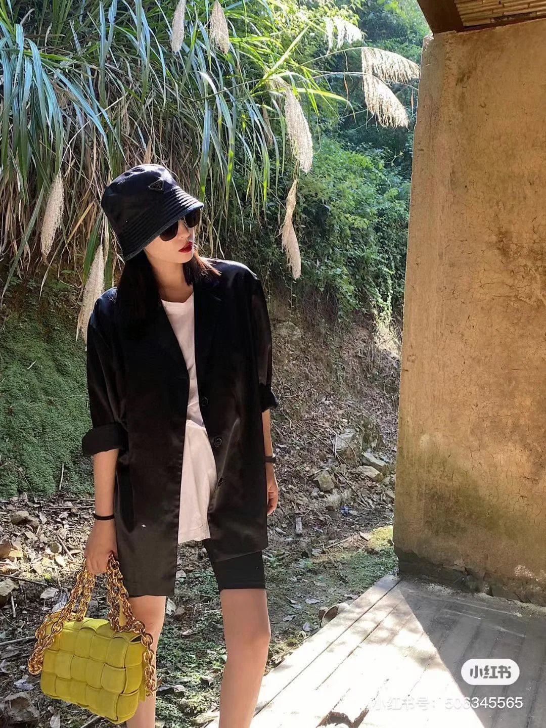 Prada - Высококачественная рыбацкая шляпа - Черная