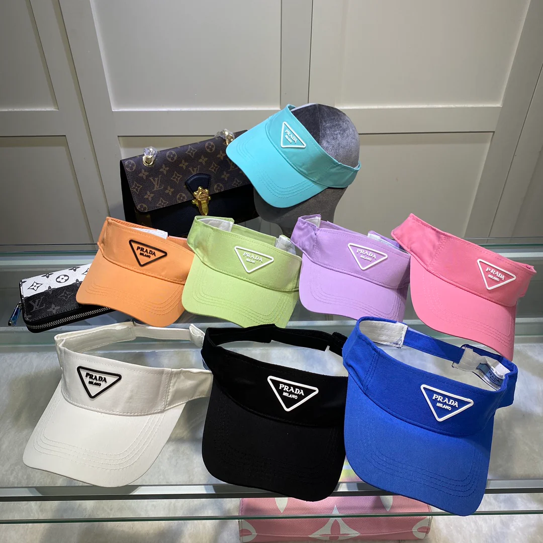 Prada - Классический стиль - Солнцезащитная шляпа с открытым париком