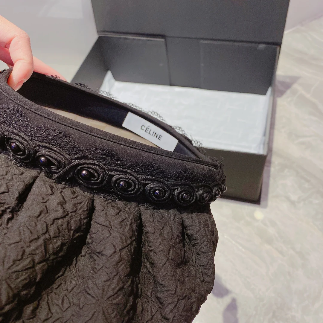 Celine Триумфальная арка Шляпа от солнца с жемчугом