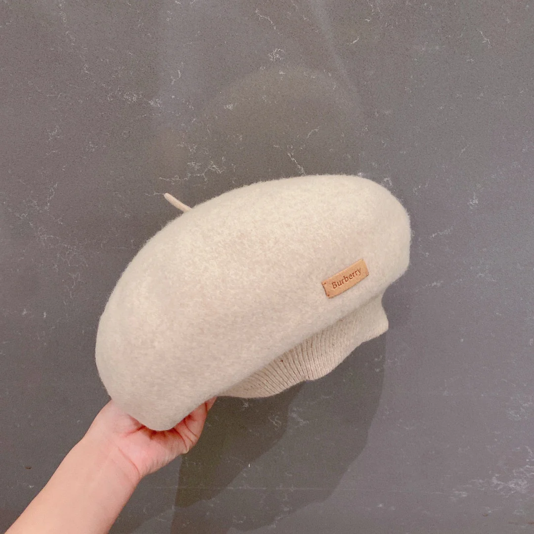 Шерстяной берет Burberry - бежевый