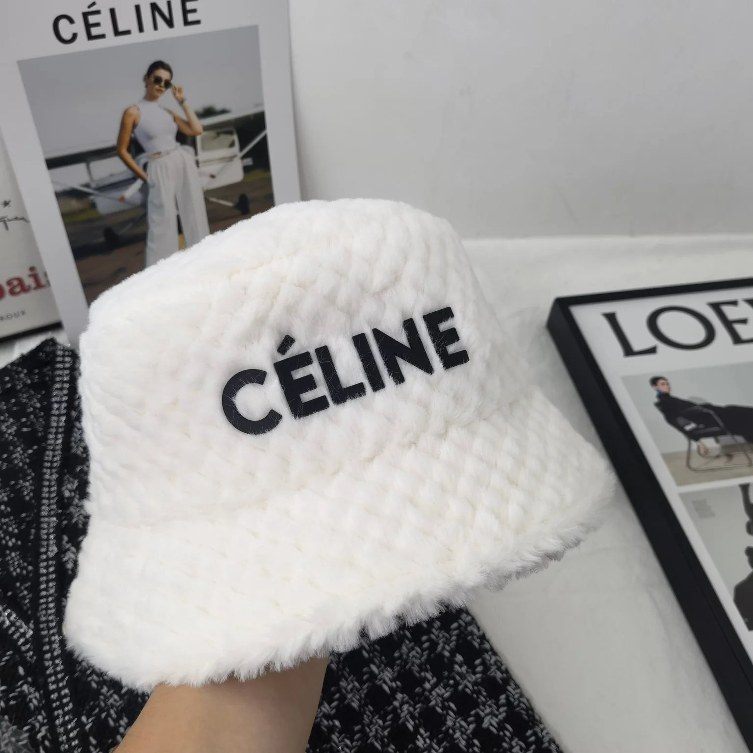 Рыбацкая флисовая шапка Celine - 3