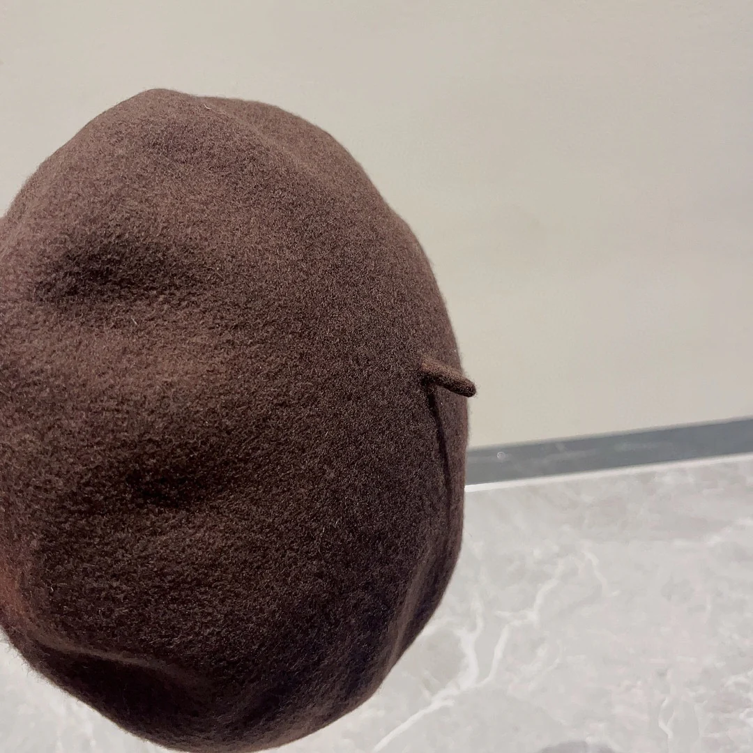 Берет Hermes из шерсти и кожи - коричневый