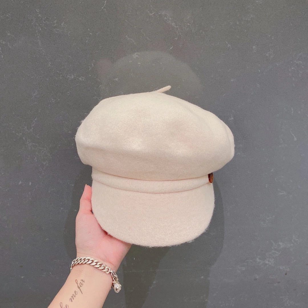 Шерстяной берет Celine - белый