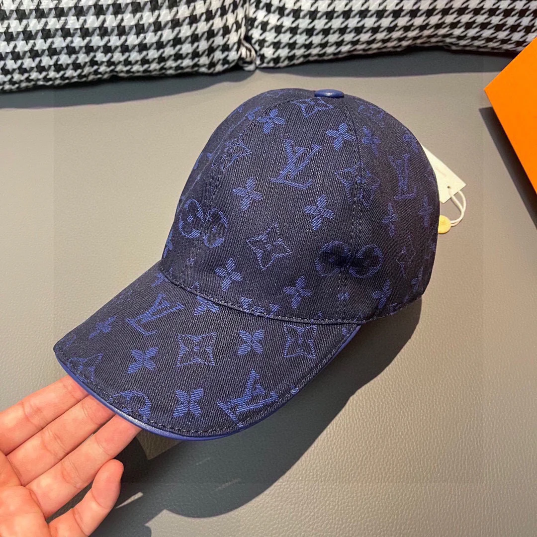 Бейсболка LV New Style Canvas Monogram Denim, синяя
