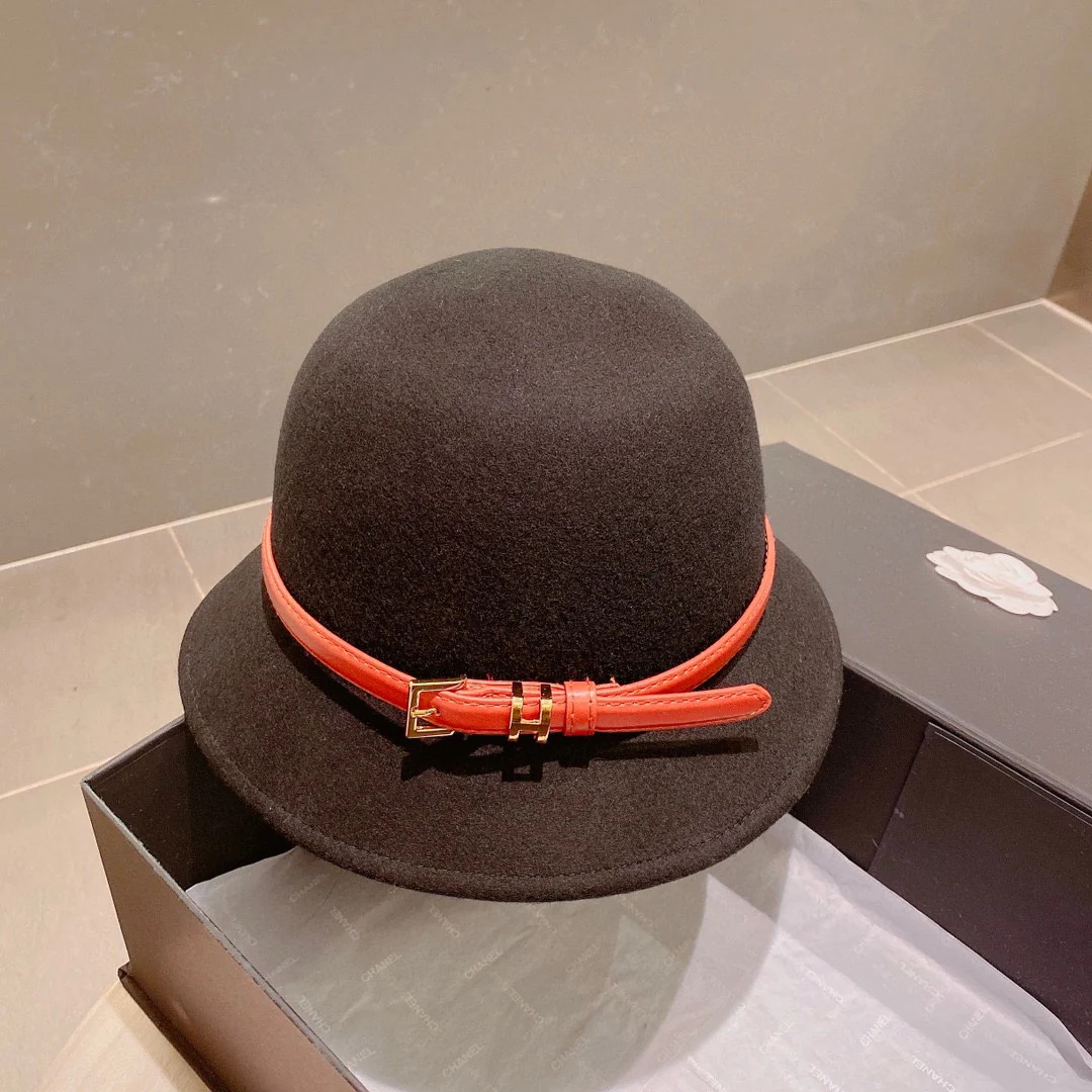 Шерстяная шляпа Hermes - черная - 1