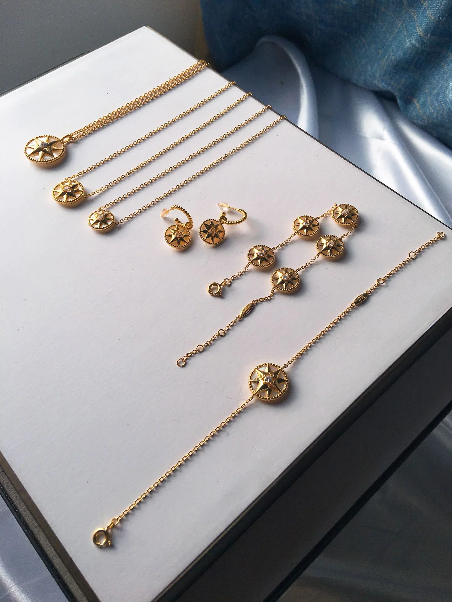 Серьги Dior, колье, браслет