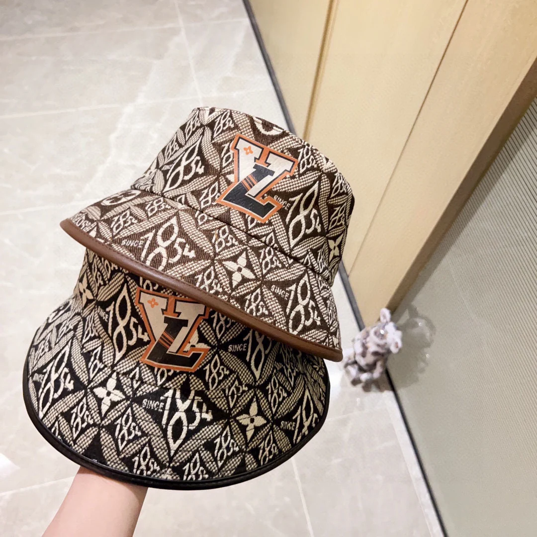 Новинка сезона весна/лето 2023 от LV - Вышитая рыбацкая шляпа - Коричневая