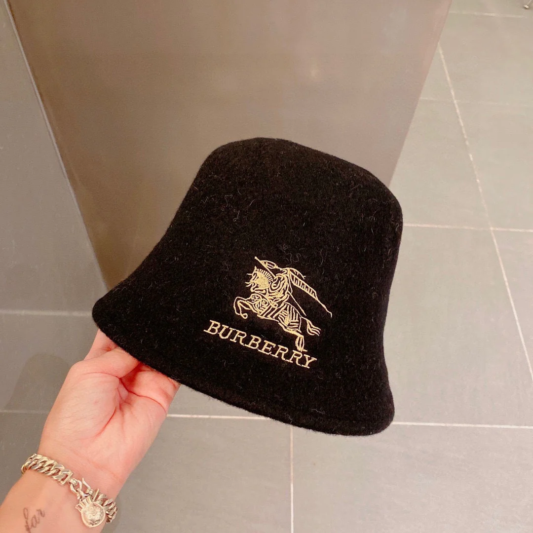 Шерстяная рыбацкая шляпа Burberry - черная