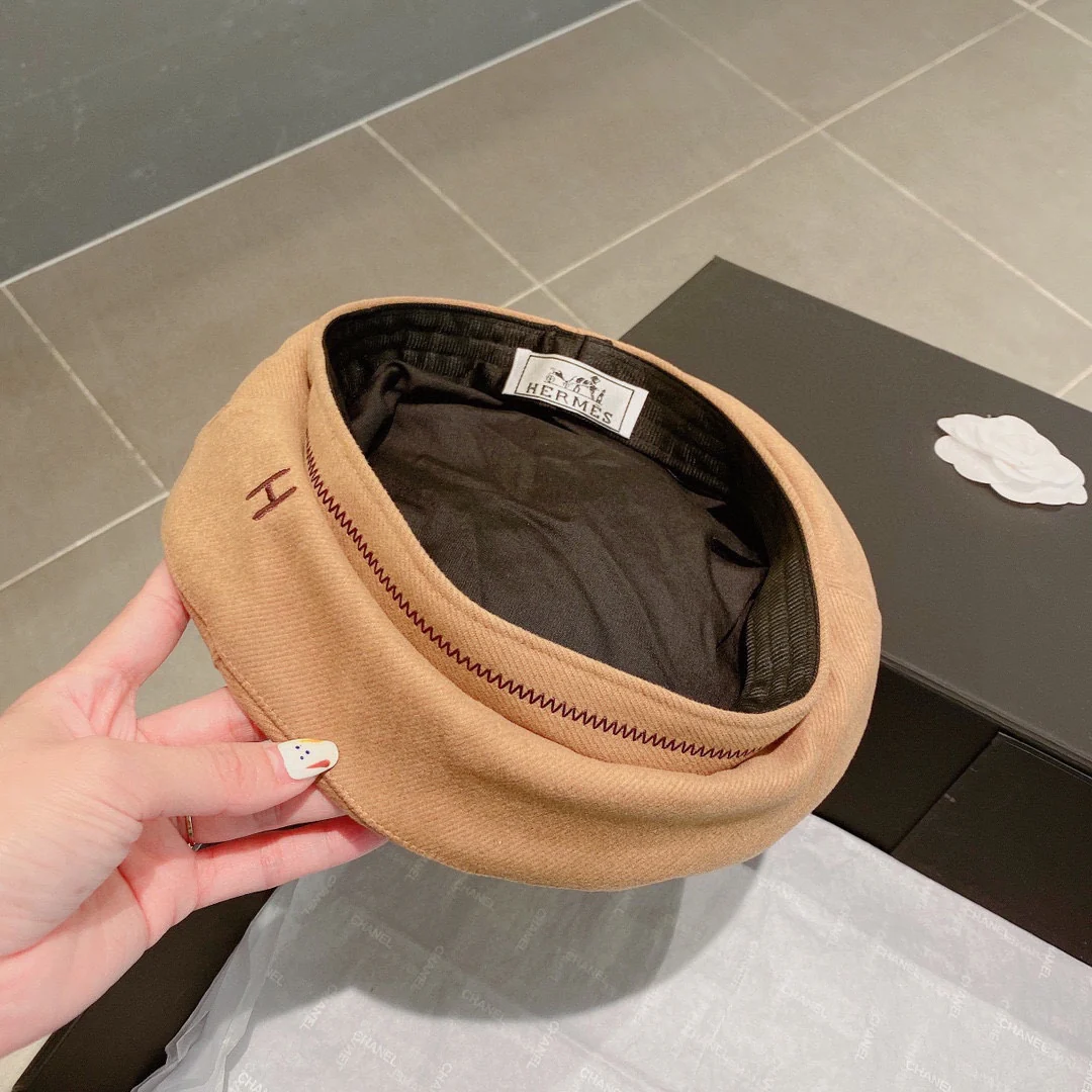 Береты Hermes - коричневые